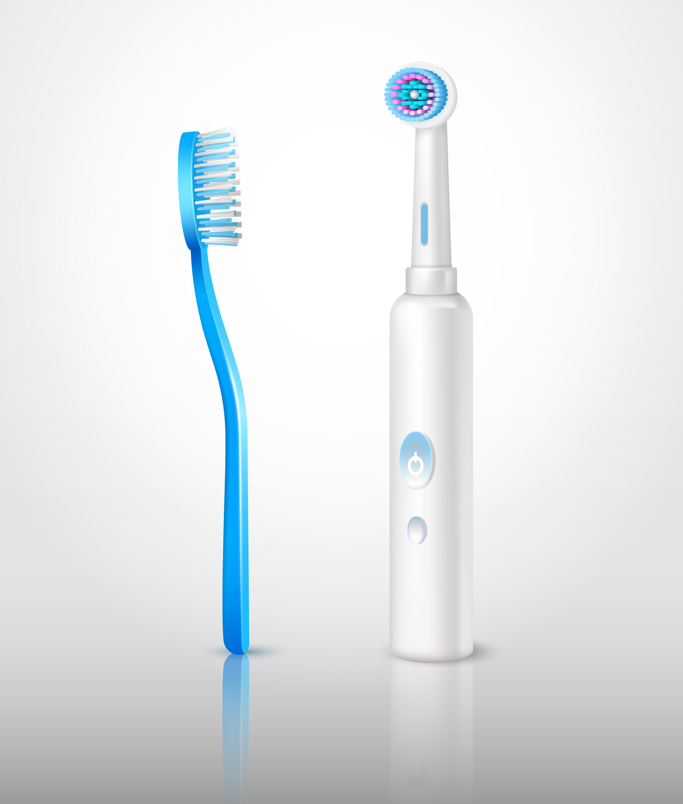 manual toothbrush and electric toothbrush